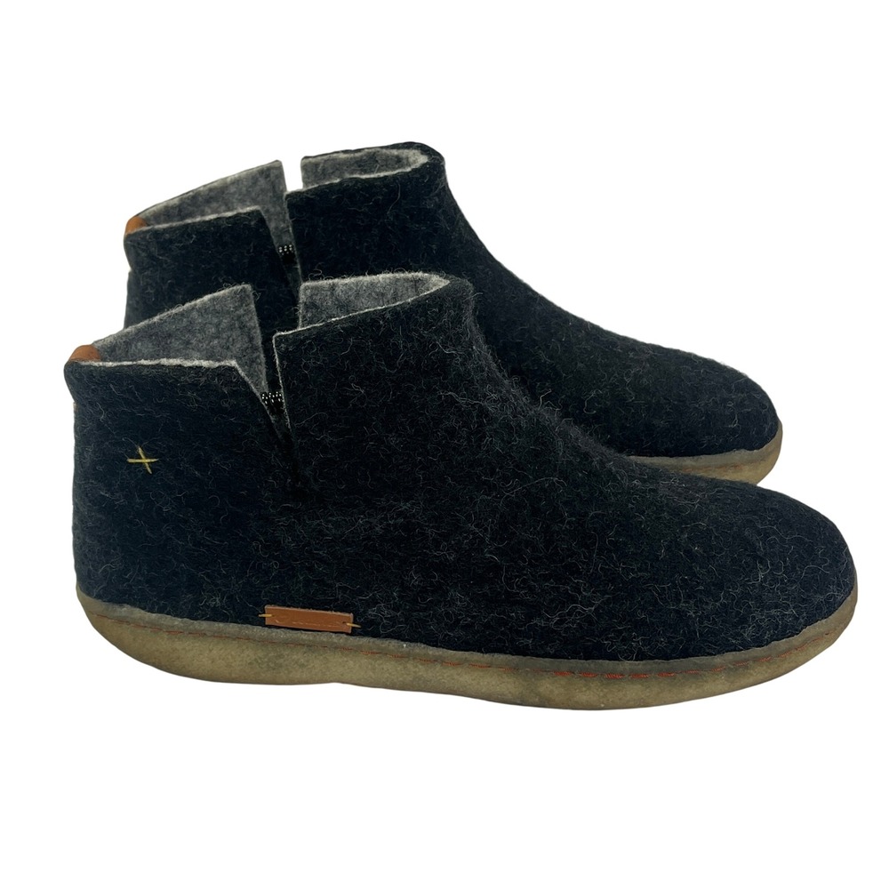 Betterfelt Classic Boot Mens 43 Grey New Zealand Wool Rubber Sole Lounge Slipper